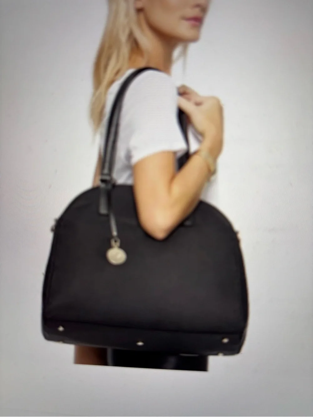 Lo & Sons O.M.G Bag Black/Gold/Lavender NWT